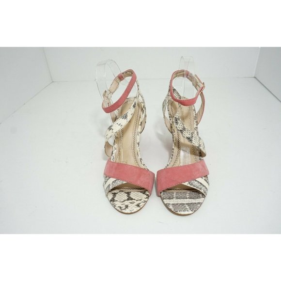 Pour La Victoire Briella Pink Suede Marble Snake Women's Wedge Heels Sandals 10 - Picture 6 of 9
